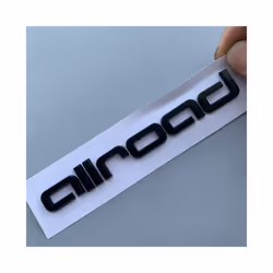 3d ABS Logo Allroad Letters Car Fender Emblem Trunk Badge For Audi Allroad - Trunk Matt Black
