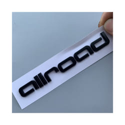 3d ABS Logo Allroad Letters Car Fender Emblem Trunk Badge For Audi Allroad - Trunk Matt Black