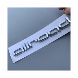3d ABS Logo Allroad Letters Car Fender Emblem Trunk Badge For Audi Allroad - Trunk Chrome