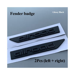 3d ABS Logo Allroad Letters Car Fender Emblem Trunk Badge For Audi Allroad - Fender Glossy Black