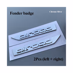 3d ABS Logo Allroad Letters Car Fender Emblem Trunk Badge For Audi Allroad - Fender Chrome