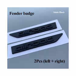 3d ABS Logo Allroad Letters Car Fender Emblem Trunk Badge For Audi Allroad - Fender Matt Black