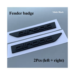 3d ABS Logo Allroad Letters Car Fender Emblem Trunk Badge For Audi Allroad - Fender Matt Black