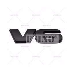 Car Styling V6 SR5 3D Metal Alloy Adhesive Emblem Rear Trunk Badge Fender - V6 Black