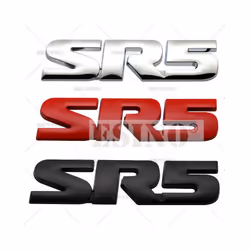 Car Styling V6 SR5 3D Metal Alloy Adhesive Emblem Rear Trunk Badge Fender - V6 Black