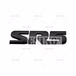 Car Styling V6 SR5 3D Metal Alloy Adhesive Emblem Rear Trunk Badge Fender - SR5 Black