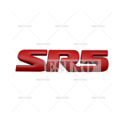 Car Styling V6 SR5 3D Metal Alloy Adhesive Emblem Rear Trunk Badge Fender - SR5 Red