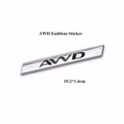 3D Metal Car Front Grill Rear Trunk Sticker For Jaguar Car R Sport Emblem - AWD
