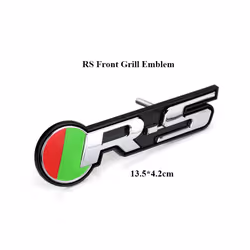 3D Metal Car Front Grill Rear Trunk Sticker For Jaguar Car R Sport Emblem - RS Grill
