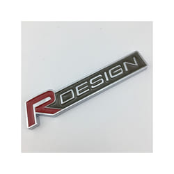 3D Car Trunk R Design Rdesign Grill Emblem For Volvo S60 Rdesign Stickers - Front Grill, Red