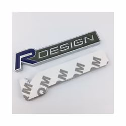 3D Car Trunk R Design Rdesign Grill Emblem For Volvo S60 Rdesign Stickers - Front Grill, Red