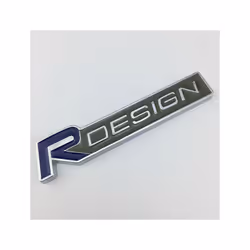 3D Car Trunk R Design Rdesign Grill Emblem For Volvo S60 Rdesign Stickers - Front Grill, Blue
