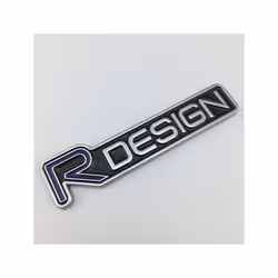 3D Car Trunk R Design Rdesign Grill Emblem For Volvo S60 Rdesign Stickers - Rear Trunk, Blue Black