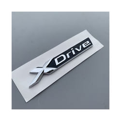 New ABS Car Fender Badge Rear Trunk Sticker Logo Xdrive Emblem For BMW - New Silver