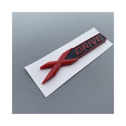 New ABS Car Fender Badge Rear Trunk Sticker Logo Xdrive Emblem For BMW - Old Red