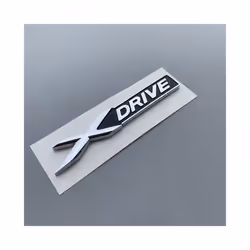 New ABS Car Fender Badge Rear Trunk Sticker Logo Xdrive Emblem For BMW - Old Silver