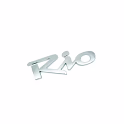 Car Decor ABS Chrome Silver /Black Rio Logo Car Letter Rear Bumper Trunk - 1
