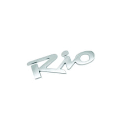 Car Decor ABS Chrome Silver /Black Rio Logo Car Letter Rear Bumper Trunk - 1