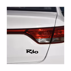 Car Decor ABS Chrome Silver /Black Rio Logo Car Letter Rear Bumper Trunk - 1