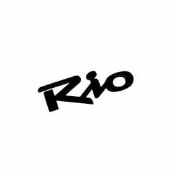 Car Decor ABS Chrome Silver /Black Rio Logo Car Letter Rear Bumper Trunk - 2
