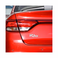 Car Decor ABS Chrome Silver /Black Rio Logo Car Letter Rear Bumper Trunk - 2