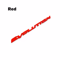 OTOKIT 1pcs EVOLUTION 3D ABS Car Rear Bumper Trunk Letter Emblem Sticker - red