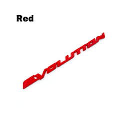 OTOKIT 1pcs EVOLUTION 3D ABS Car Rear Bumper Trunk Letter Emblem Sticker - red