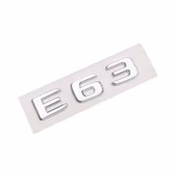 3d ABS Black Chrome Letters Car Styling Rear Trunk Emblem Badge E63 Logo - Chrome