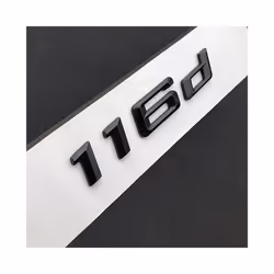 3D ABS Black Chrome Letters For Car Rear Trunk Badge BMW 116i E87 F20 - 116d Glossy Black