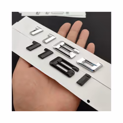 3D ABS Black Chrome Letters For Car Rear Trunk Badge BMW 116i E87 F20 - 116d Chrome Silver