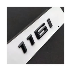 3D ABS Black Chrome Letters For Car Rear Trunk Badge BMW 116i E87 F20 - 116i Glossy Black