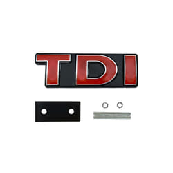 Metal Car Front TDI Grille Logo Badge Rear Trunk Stickers For VW Golf - Red