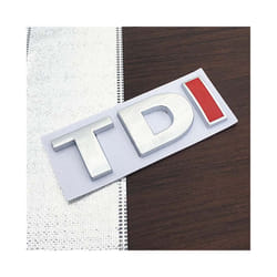 Metal Car Front TDI Grille Logo Badge Rear Trunk Stickers For VW Golf - Sticker Silver Red