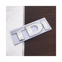 Metal Car Front TDI Grille Logo Badge Rear Trunk Stickers For VW Golf - Sticker Silver