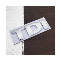 Metal Car Front TDI Grille Logo Badge Rear Trunk Stickers For VW Golf - Sticker Silver