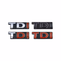Metal Car Front TDI Grille Logo Badge Rear Trunk Stickers For VW Golf - Sticker Silver