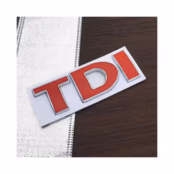 Metal Car Front TDI Grille Logo Badge Rear Trunk Stickers For VW Golf - Sticker Red