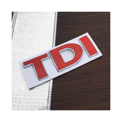 Metal Car Front TDI Grille Logo Badge Rear Trunk Stickers For VW Golf - Sticker Red