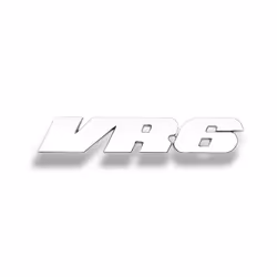 3D Metal Car Rear Trunk Decal Fender Emblem Badge Letters Number VR6 Sticker - Silver