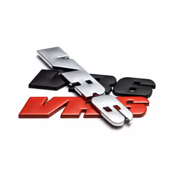 3D Metal Car Rear Trunk Decal Fender Emblem Badge Letters Number VR6 Sticker - Silver
