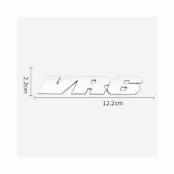 3D Metal Car Rear Trunk Decal Fender Emblem Badge Letters Number VR6 Sticker - Silver