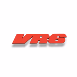 3D Metal Car Rear Trunk Decal Fender Emblem Badge Letters Number VR6 Sticker - Red