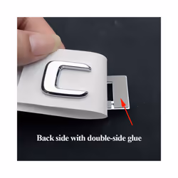 3D ABS Chrome Silver Car Rear Trunk Badge Decal Emblem Letters Sticker - CDI