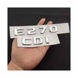 3D ABS Chrome Silver Car Rear Trunk Badge Decal Emblem Letters Sticker - CDI