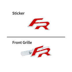 Car Decor 3D Metal FR Logo Side Fender Rear Trunk Sticker Front Grill - grille, 4