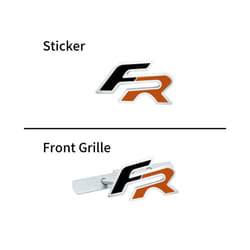 Car Decor 3D Metal FR Logo Side Fender Rear Trunk Sticker Front Grill - grille, 5