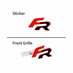 Car Decor 3D Metal FR Logo Side Fender Rear Trunk Sticker Front Grill - grille, 12