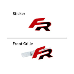 Car Decor 3D Metal FR Logo Side Fender Rear Trunk Sticker Front Grill - grille, 12