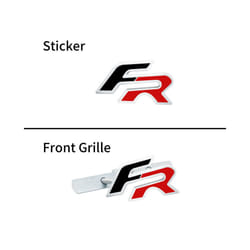 Car Decor 3D Metal FR Logo Side Fender Rear Trunk Sticker Front Grill - grille, 2