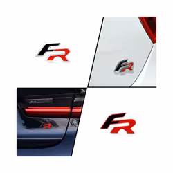 Car Decor 3D Metal FR Logo Side Fender Rear Trunk Sticker Front Grill - grille, 2